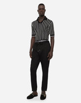 Silk jacquard polo-shirt with DG patch -  | Dolce &amp; Gabbana