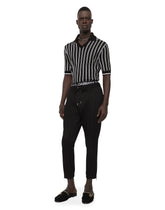 Silk jacquard polo-shirt with DG patch -  | Dolce & Gabbana