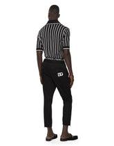 Silk jacquard polo-shirt with DG patch -  | Dolce & Gabbana