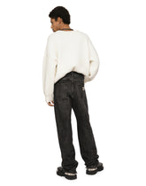 Cashmere round-neck sweater with DG logo inlay -  | Dolce & Gabbana