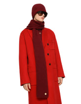 Knit cashmere scarf with DG patch -  | Dolce & Gabbana