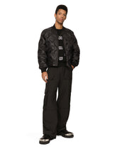 Round-neck technical jacquard sweater with DG detailing -  | Dolce &amp; Gabbana