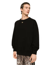 Cashmere round-neck sweater with DG logo -  | Dolce &amp; Gabbana