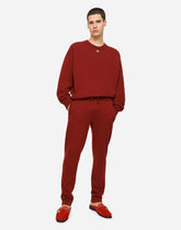 Crewneck cashmere sweater with DG logo -  | Dolce &amp; Gabbana