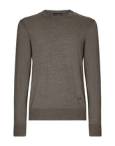 Silk round-neck sweater with DG hardware -  | Dolce &amp; Gabbana