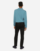 Wool polo-neck sweater with DG hardware -  | Dolce &amp; Gabbana