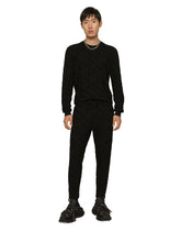 3D silk jacquard round-neck sweater -  | Dolce & Gabbana