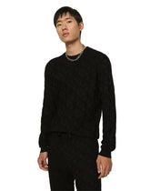3D silk jacquard round-neck sweater -  | Dolce & Gabbana