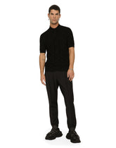 Short-sleeved 3D silk jacquard polo-shirt -  | Dolce & Gabbana