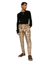 Crew neck sweater in ribbed technical cotton -  | Dolce & Gabbana