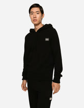 Hooded sweater in wool and cashmere -  | Dolce &amp; Gabbana