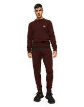 Wool round-neck sweater with branded tag -  | Dolce &amp; Gabbana