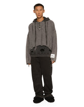 Washed cotton and linen granddad-neck sweater -  | Dolce & Gabbana