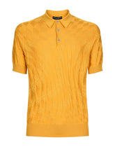3D-diamond silk jacquard polo-shirt -  | Dolce & Gabbana