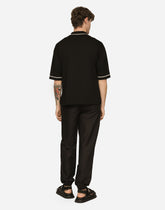 Coin print polo shirt with panel -  | Dolce &amp; Gabbana