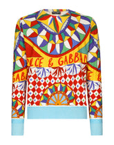 Silk jacquard shirt with 3D carretto print -  | Dolce & Gabbana