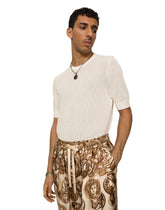 Cotton sweater with logo label -  | Dolce &amp; Gabbana