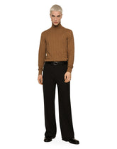 Silk jacquard turtleneck sweater with DG logo -  | Dolce &amp; Gabbana