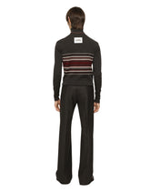 Wool turtle-neck sweater with contrasting stripes -  | Dolce & Gabbana