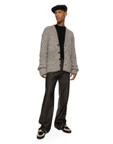 Alpaca wool and cotton cable-knit cardigan -  | Dolce & Gabbana