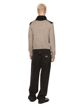 Two-tone wool and alpaca turtle-neck sweater -  | Dolce &amp; Gabbana