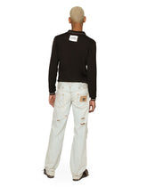Wool polo-shirt with contrasting stripes -  | Dolce & Gabbana