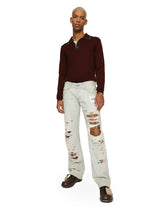 Wool polo-shirt with contrasting details -  | Dolce &amp; Gabbana