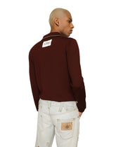 Wool polo-shirt with contrasting details -  | Dolce &amp; Gabbana