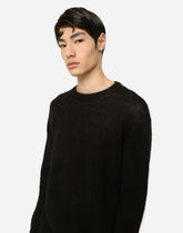 Round-neck mohair wool sweater -  | Dolce &amp; Gabbana