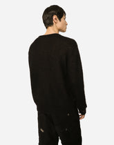 Round-neck mohair wool sweater -  | Dolce &amp; Gabbana