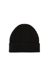 Knit cashmere and wool hat with DGVIB3 patch -  | Dolce & Gabbana