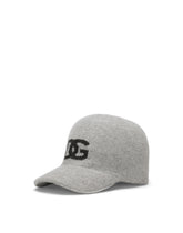 Cashmere baseball cap with DG logo -  | Dolce &amp; Gabbana