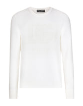 Crewneck wool sweater with DG logo -  | Dolce &amp; Gabbana