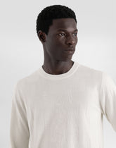 Crewneck silk sweater with allover DG logo embroidery -  | Dolce &amp; Gabbana
