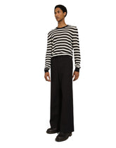 Striped-print round-neck cotton sweater -  | Dolce & Gabbana
