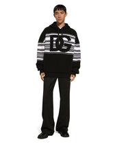Hoodie with DG logo inlay -  | Dolce &amp; Gabbana