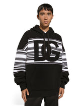 Hoodie with DG logo inlay -  | Dolce &amp; Gabbana