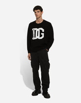 Crewneck wool sweater with DG intarsia -  | Dolce &amp; Gabbana