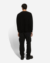 Crewneck wool sweater with DG intarsia -  | Dolce &amp; Gabbana