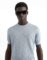 Silk crewneck pullover with logo -  | Dolce &amp; Gabbana