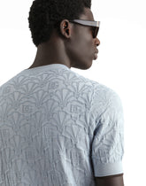 Silk crewneck pullover with logo -  | Dolce &amp; Gabbana