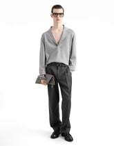 Wool sweater with V-neck and DG embroidery -  | Dolce &amp; Gabbana