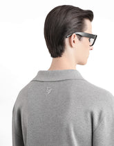 Wool sweater with V-neck and DG embroidery -  | Dolce &amp; Gabbana