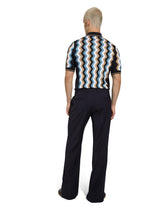 Short-sleeved polo-shirt with zig-zag inlay -  | Dolce &amp; Gabbana