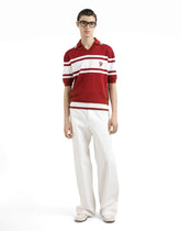 Silk and cotton polo-shirt with logo embroidery -  | Dolce &amp; Gabbana