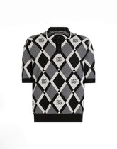 Wool jacquard piqué polo shirt -  | Dolce &amp; Gabbana