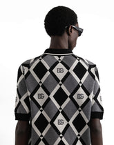 Wool jacquard piqué polo shirt -  | Dolce &amp; Gabbana