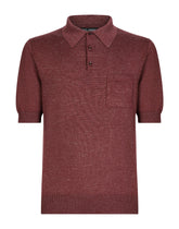 Short-sleeved silk and cashmere polo-shirt -  | Dolce &amp; Gabbana