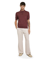 Short-sleeved silk and cashmere polo-shirt -  | Dolce &amp; Gabbana