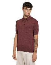Short-sleeved silk and cashmere polo-shirt -  | Dolce &amp; Gabbana